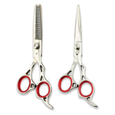 Self Barber Kit with Silver 6.5 Inch Offset Scissors